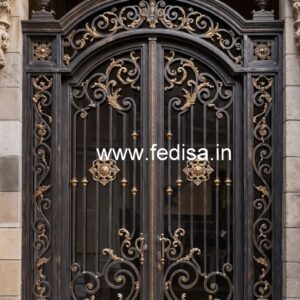 Contemporary Front Gate Grill Design with Elegant Finish No-7096