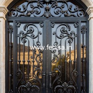 Elegant Contemporary Gate Grill Design with Artistic Pattern No-7114