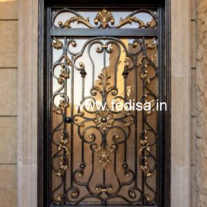 Stylish Black Iron Grill Gate Design No-7174