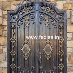 Contemporary Black Steel Grill Gate Design No-7190