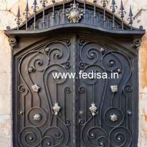 Elegant Stylish Main Entrance Gate Grill Design No-7196