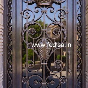 Stylish Front Exterior Gate Grill Design for Modern Villas No-7200