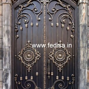Contemporary Gate Grill Design with Artistic Patterns No-7215