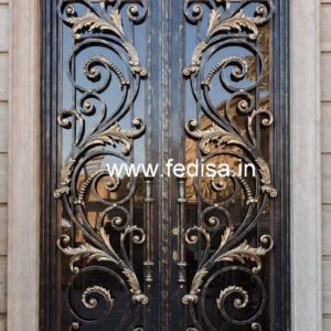 Modern Geometric Gate Grill Design for Entrances No-7271
