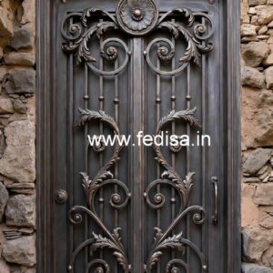 Artistic Front Gate Grill Design for Elegant Homes No-7278