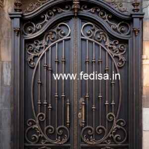 Modern Entrance Gate Grill Design with Elegant Pattern No-7350