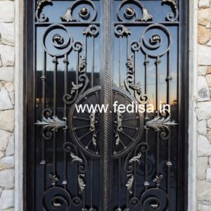 Elegant Main Gate Grill Design for Luxury Residences No-7353