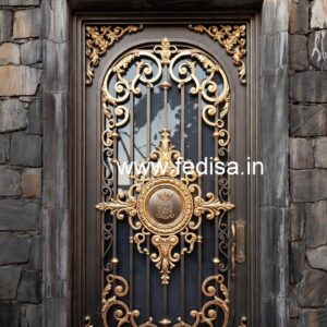 Attractive Modern Gate Grill Design with Geometric Style No-7356