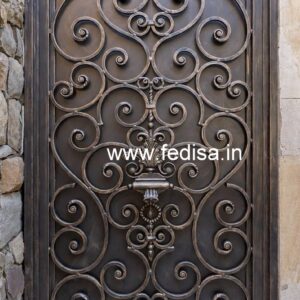 Luxury Black and Gold Gate Grill Design No-7362