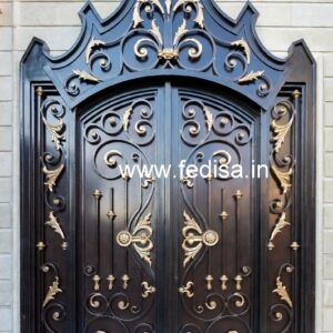 Stylish Iron Entrance Gate Grill Design Inspiration No-7367