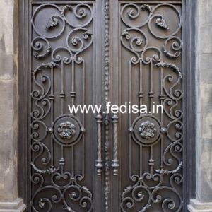 Contemporary Front Gate Grill Design with Elegant Finish No-7396