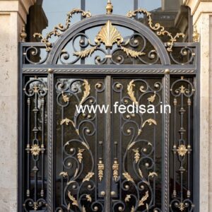 Elegant Iron Grill Gate Design for Contemporary Homes No-7421