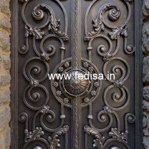 Elegant Modern Exterior Grill Gate Design No-7475