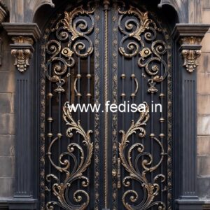 Beautiful Artistic Grill Gate Design for Villas No-7479