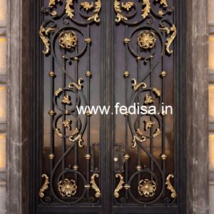 Contemporary Gate Grill Design with Artistic Patterns No-7515