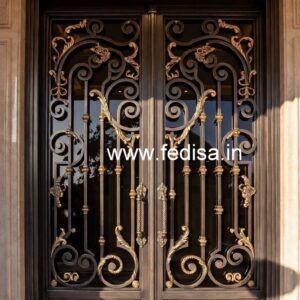 Fancy Front Gate Grill Design for Modern Homes No-7549