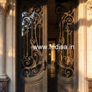 Elegant Villa Gate Grill Design with Luxury Finish No-7555