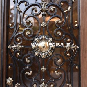 Elegant Sliding Gate Grill Design for Residences No-7561