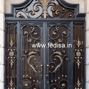 Modern Geometric Gate Grill Design for Entrances No-7571