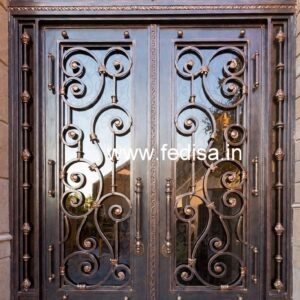 Attractive Steel Gate Grill Design for House Fronts No-7576