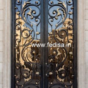 Artistic Front Gate Grill Design for Elegant Homes No-7578