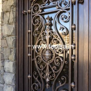 Luxury Iron Grill Gate Design with Golden Finish No-7590