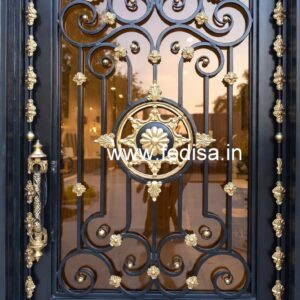 Stylish Steel Gate Grill Design for Elegant Entrance No-7603