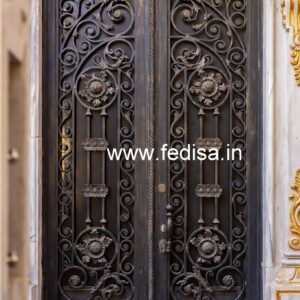 Modern Exterior Grill Gate Design for House Front No-7612