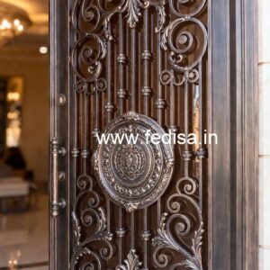 Elegant Main Gate Grill Design for Luxury Residences No-7653