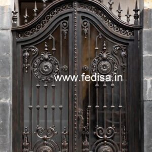 Stylish Iron Entrance Gate Grill Design Inspiration No-7667