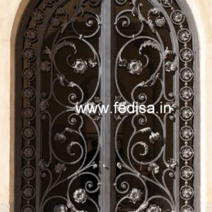 Artistic Modern Iron Grill Gate Design No-7682