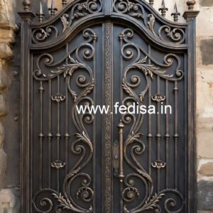 Stylish Contemporary Gate Grill Design for Villas No-7686