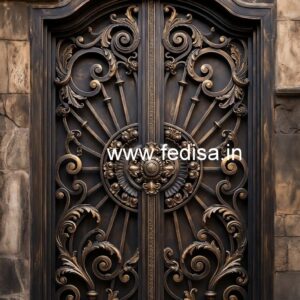 Elegant Designer Gate Grill Design for Luxury Residences No-7730
