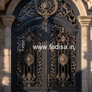 Modern Exterior Steel Grill Gate Design No-7783