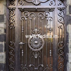 Contemporary Black Steel Grill Gate Design No-7790
