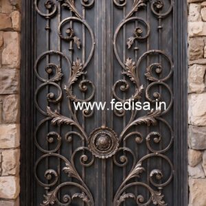 Contemporary Gate Grill Design with Artistic Patterns No-7815