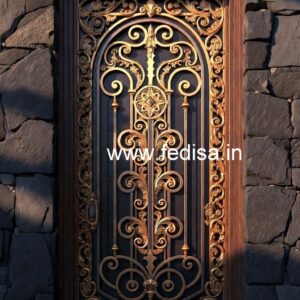 Front Entry Gate Grill Design for Contemporary Villas No-7843
