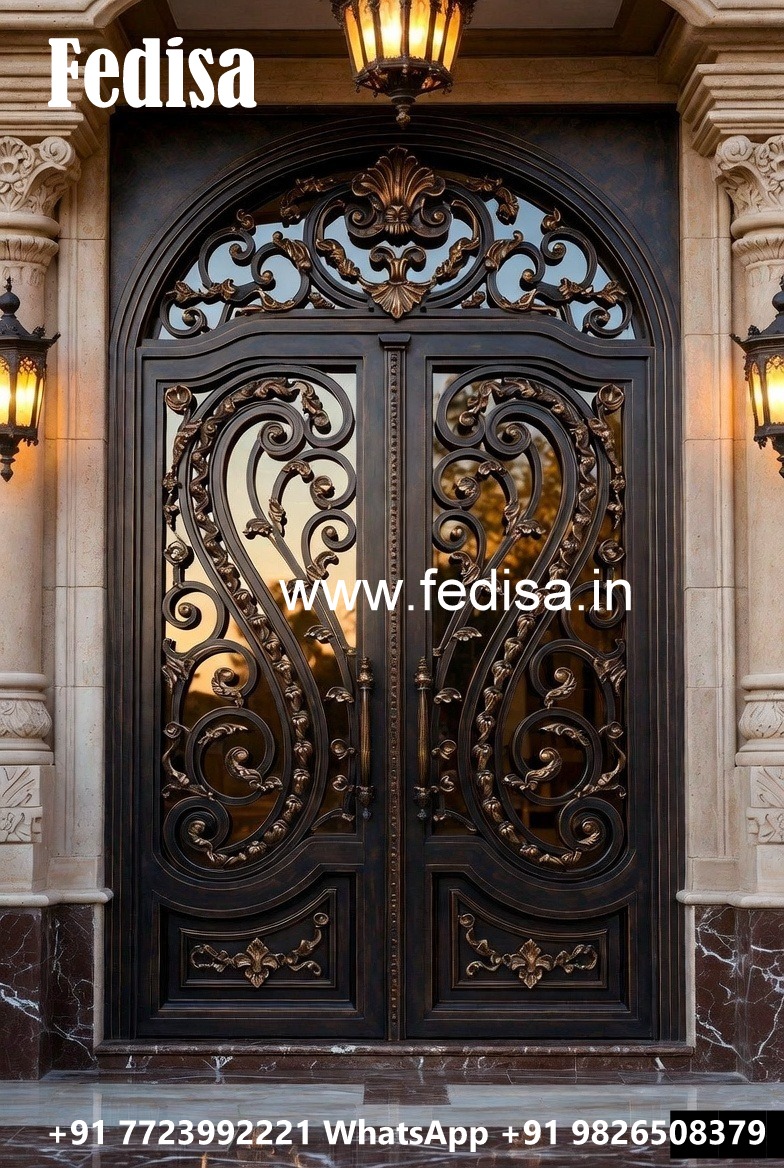 Stylish Iron Gate Grill Design with Modern Appeal No-7870