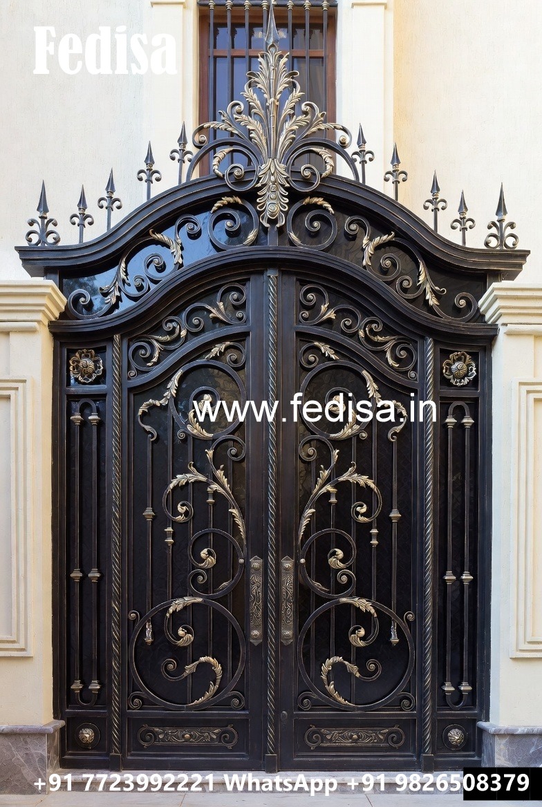 Front House Gate Grill Design with Elegant Pattern No-7873