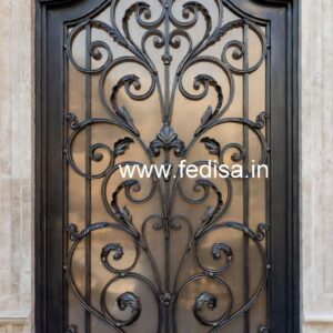 Designer Sliding Gate Grill Design for Modern Homes No. 7924