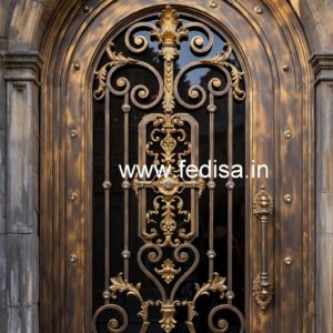 Stylish Sliding Grill Gate Design for Contemporary Homes No-7948