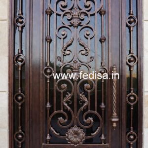 Contemporary Iron Grill Gate Design for Villas No-7955