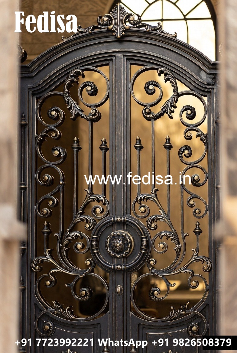 Luxury Black and Gold Gate Grill Design No-7962