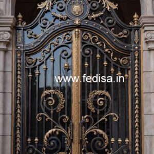 Contemporary Front Gate Grill Design with Elegant Finish No-7996