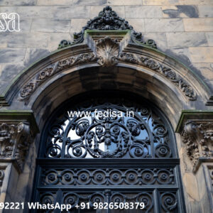 Stylish Iron Grill House Elevation Design No-3013