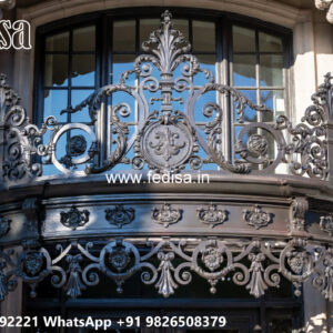 House Elevation Iron Design with Geometric Patterns No-3030