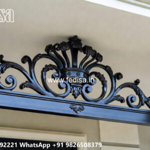 Stylish Iron Balcony House Elevation Design No-3057