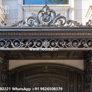 House Elevation Iron Design with Stylish Geometric Appeal No-3122