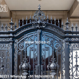 House Elevation Iron Design with Stylish Structural Layout No-3138