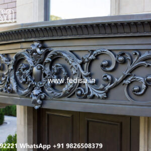 Stylish Iron Elevation Design for Contemporary Villas No-3202